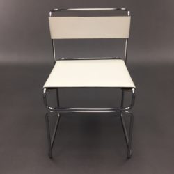 Chaise cuir blanc Marcel Breuer pour Standard Mobel