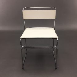 Chaise cuir blanc Marcel Breuer pour Standard Mobel