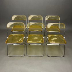 Lot de 6 Chaises Plia Jaune Giancarlo Piretti Anonima Castelli