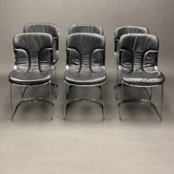 Lot de 6 Chaises Willy Rizzo Cidue