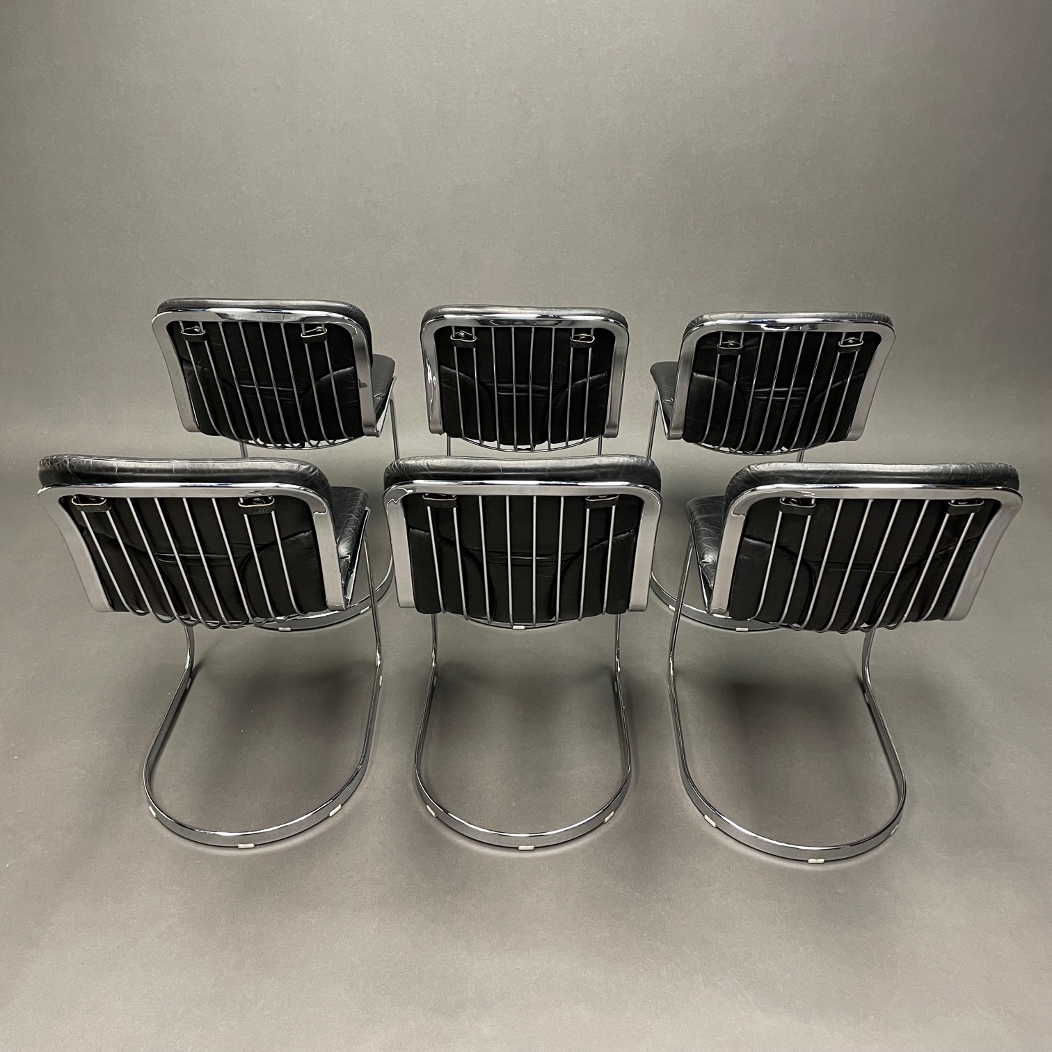 Lot de 6 Chaises Willy Rizzo Cidue Lot de 6 Chaises Willy Rizzo Cidue