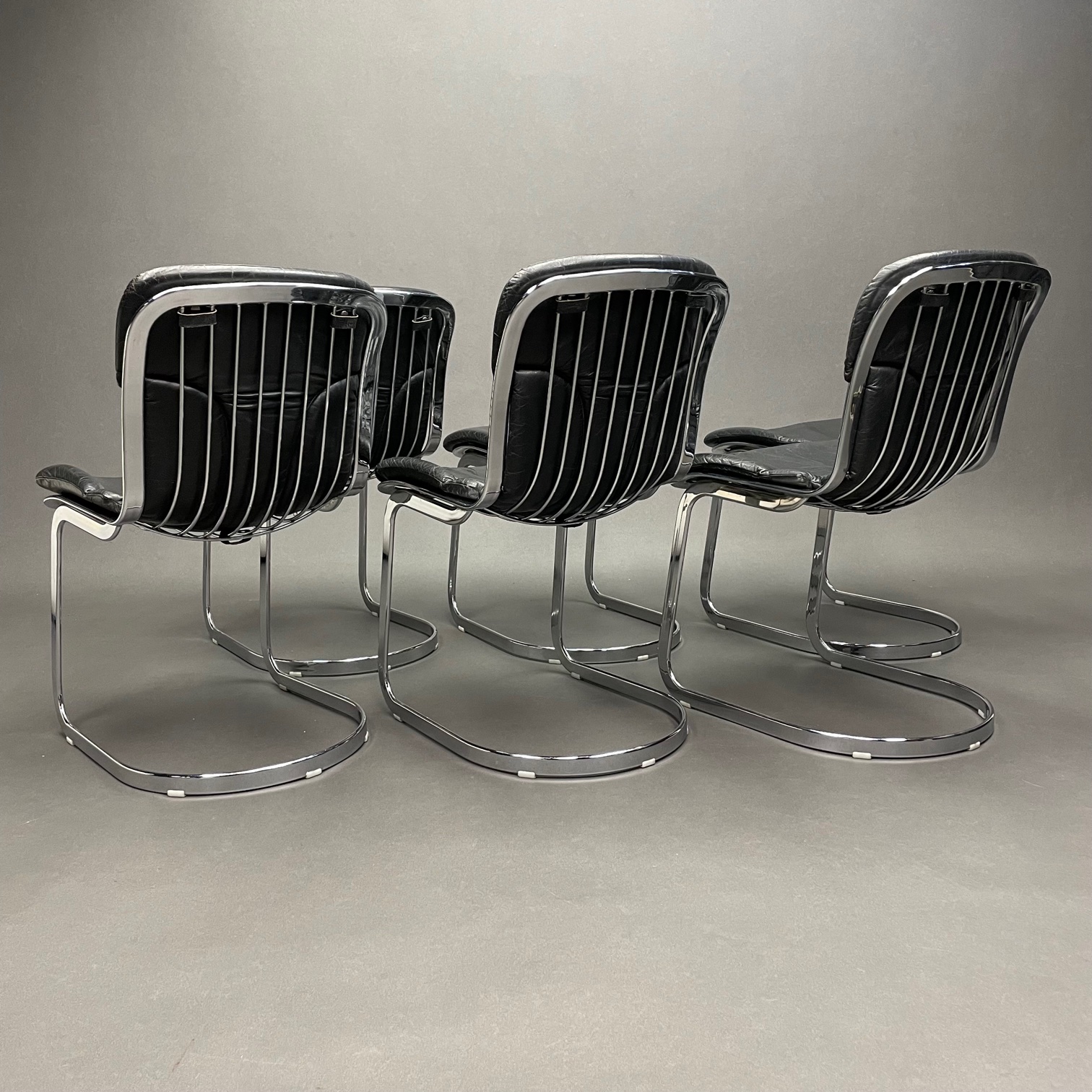 Lot de 6 Chaises Willy Rizzo Cidue Lot de 6 Chaises Willy Rizzo Cidue