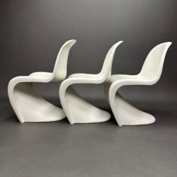 Lot de 3 Chaises blanches Panton Chair Verner Panton Vitra