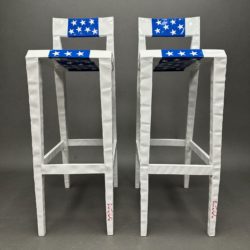 Lot de 2 Tabourets Mister Bugatti “America” Série limitée François Azambourg Cappellini N°31&32