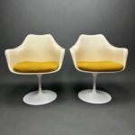 Lot de 4 Chaises Rilsan Blanc Harry Bertoia Knoll